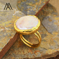 Chunky Gold Pearl/Stone Ring | Various Styles