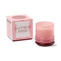 Stacked Glass Candle | Saffron Rose