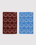Hand Towel Set of 2 | Sky Blue & Blush Happy