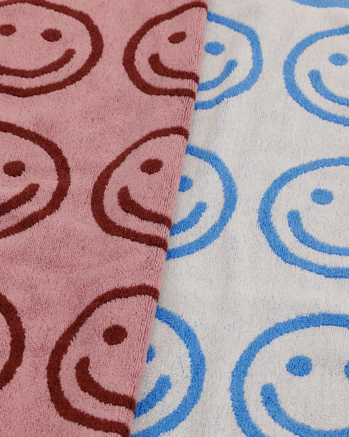 Hand Towel Set of 2 | Sky Blue & Blush Happy