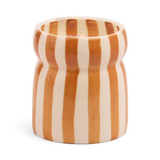 Cabana Striped Ceramic Candle | Sienna Sunset