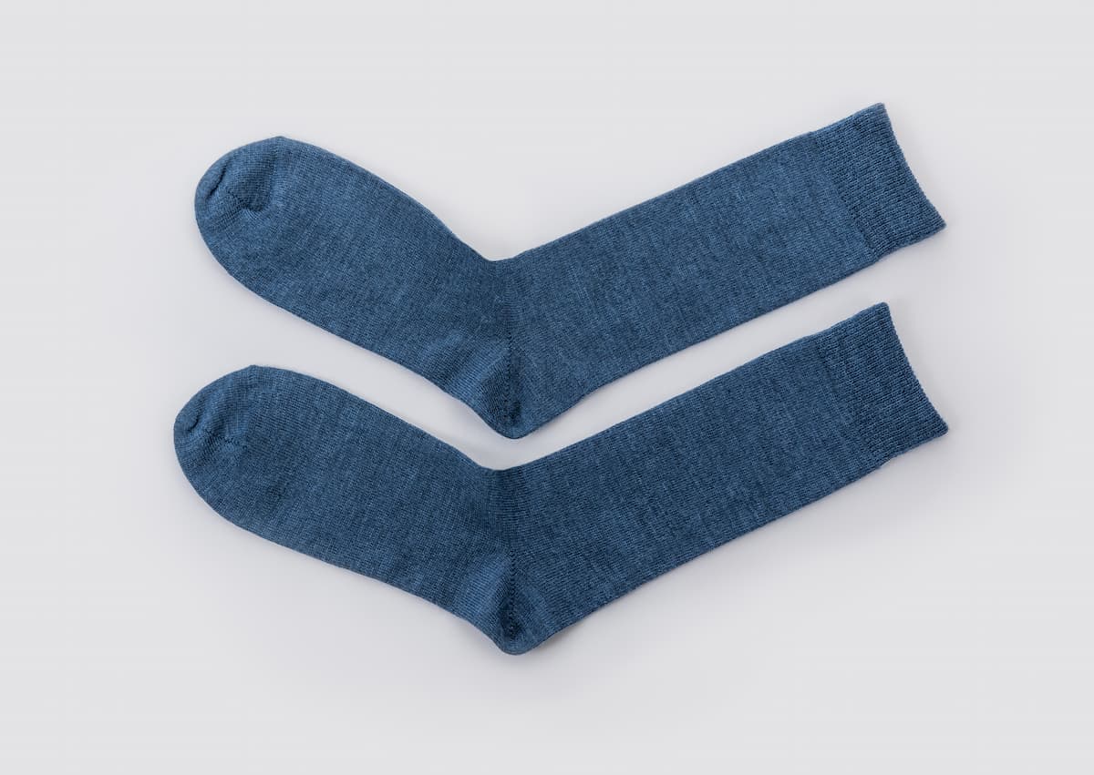 Merino Calf Length Socks | Sky Blue