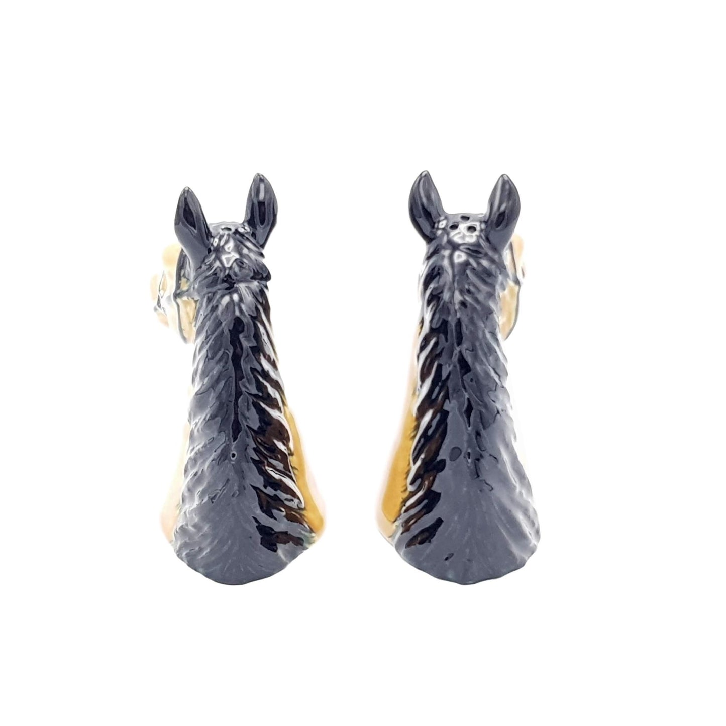 Porcelain Salt & Pepper Horse | Dark Brown & Light Brown