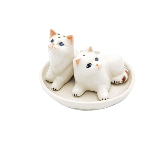 Salt & Pepper Cat | White