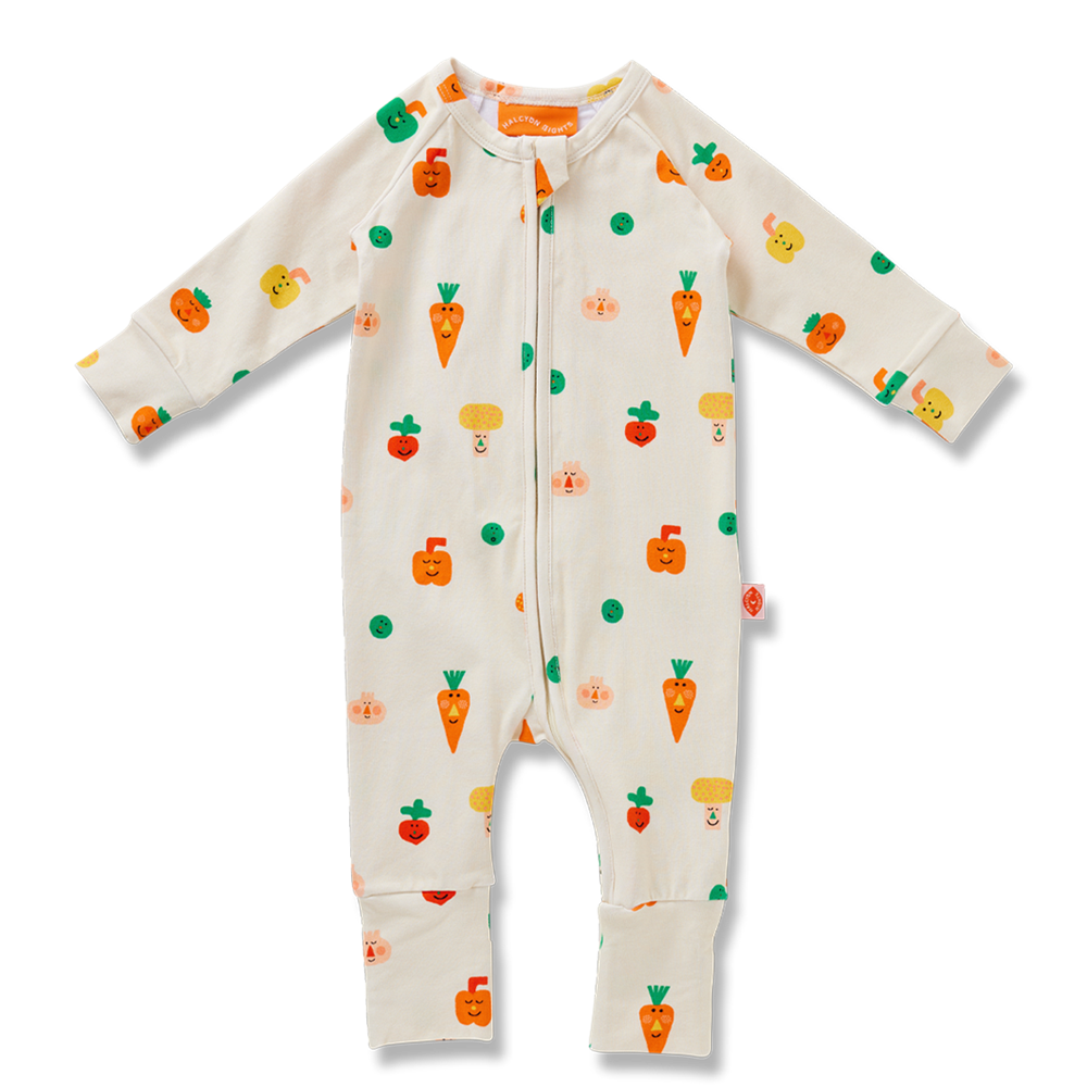 Teeny Tiny Veg | Long Sleeve Romper
