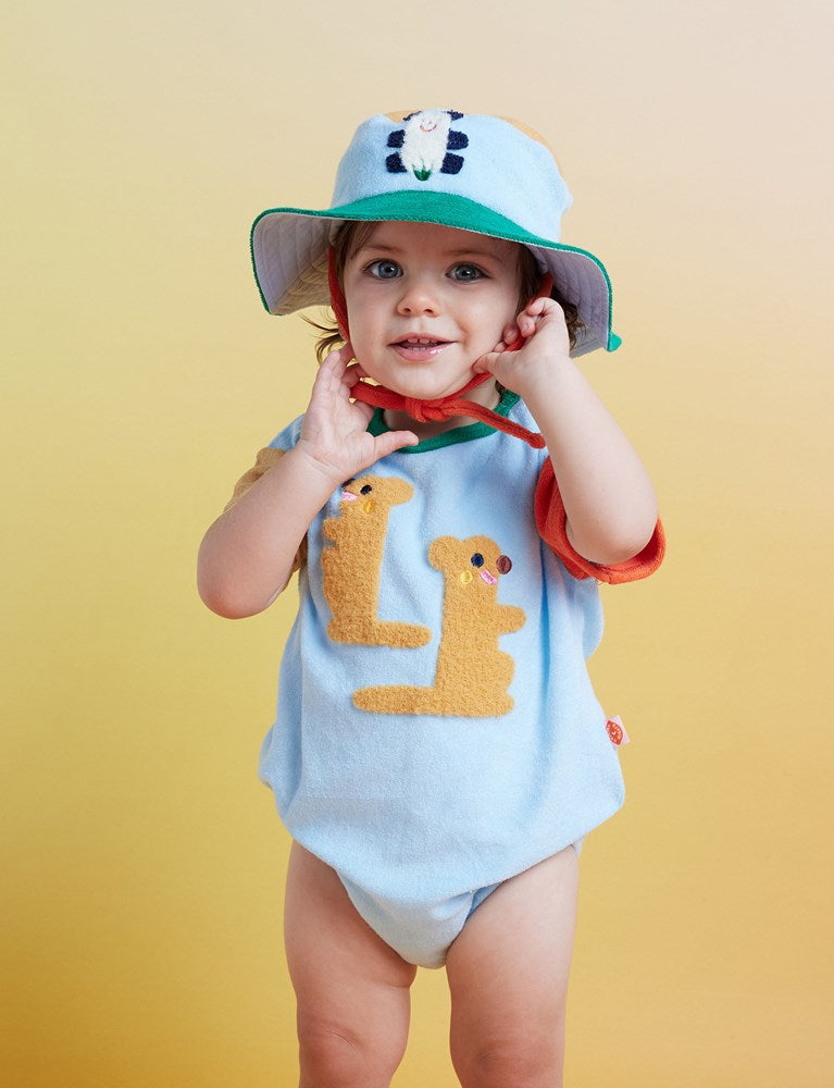 Zoo Crew Blue | Terry Kids Sun Hat