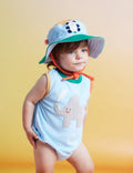 Zoo Crew Blue | Terry Kids Sun Hat