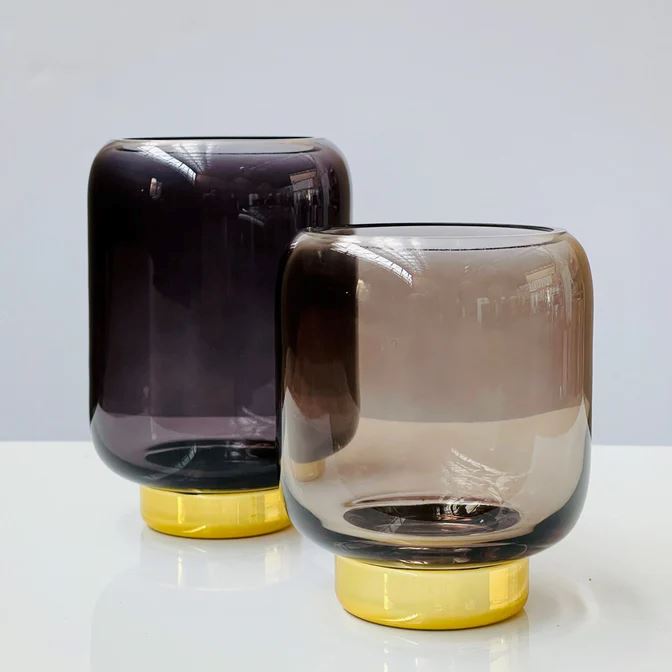 Fleur Glass Vase Set | Smoke
