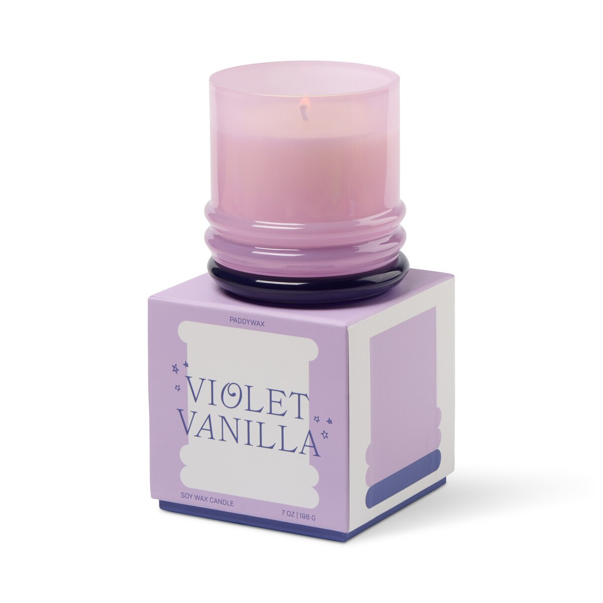 Stacked Glass Candle | Violet & Vanilla