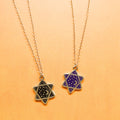 Mini Cosmic Magen David Necklace | Black