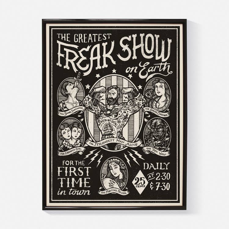 “Freak Show” Poster | 30x40cm Silkscreen