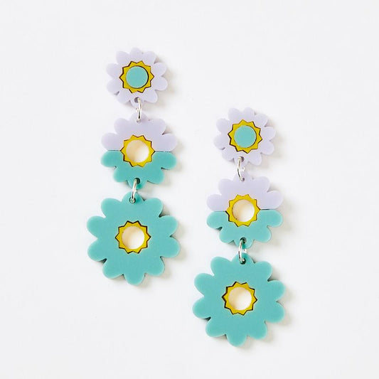 Meadow Earrings | Blue // Seafoam