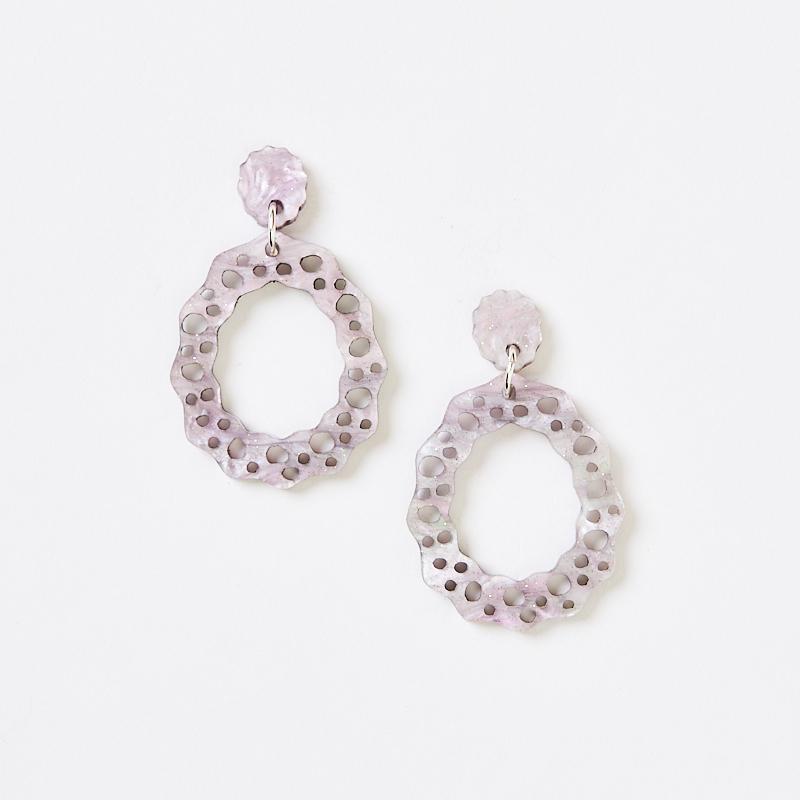 Large Coral Earrings | Violet Shimmer