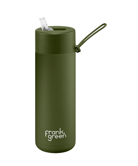 Ceramic Bottle Straw Lid | 20oz Khaki