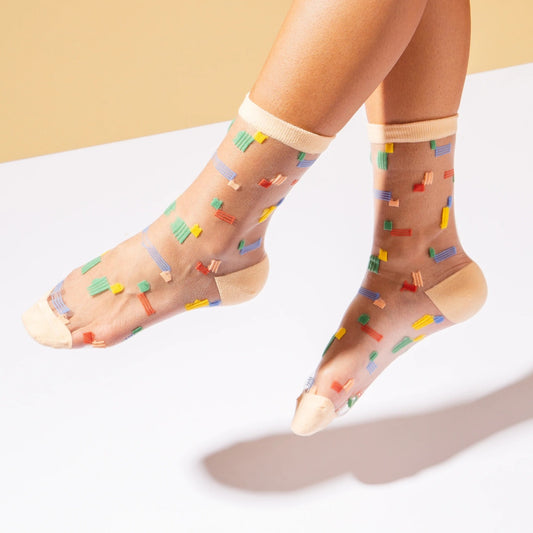 Sheer Socks | Multi Stripes