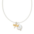 dragonfly and pearl | amulet necklace