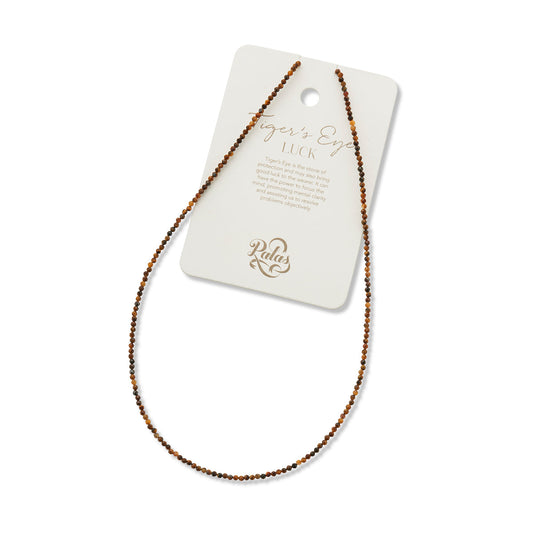 Silver & Tigers Eye Empower Gem Necklace | Luck