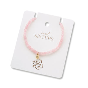 soul sisters rose quartz gem bracelet