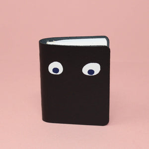 Googly Eye Mini Leather Notebook | Black