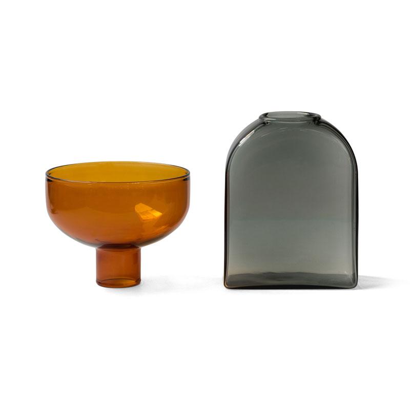 Two Tone Vase | Amber + Grey
