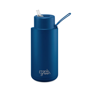 Ceramic Bottle Straw Lid | 34oz Deep Ocean
