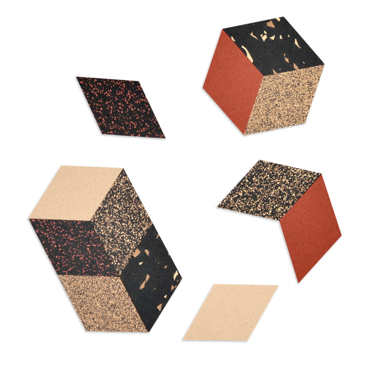 Rhombus Table Trivets | Desert