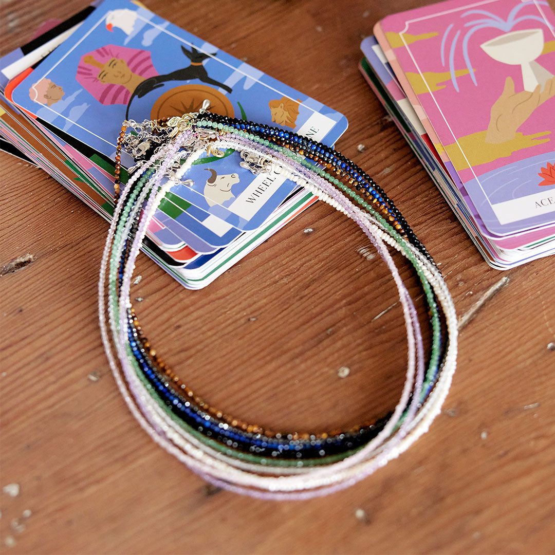 Silver & Onyx Empower Gem Necklace | Energy