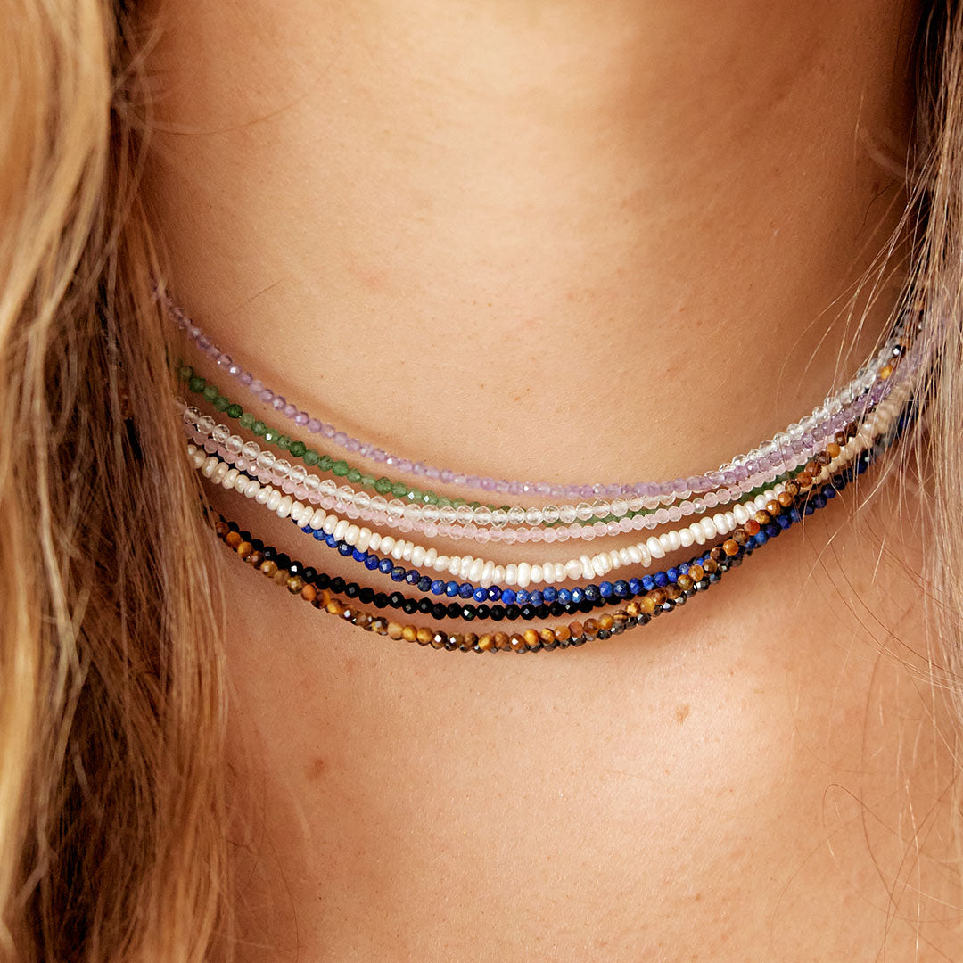 Silver & Onyx Empower Gem Necklace | Energy