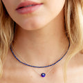 Silver & Lapis Lazuli Empower Gem Necklace | Creativity