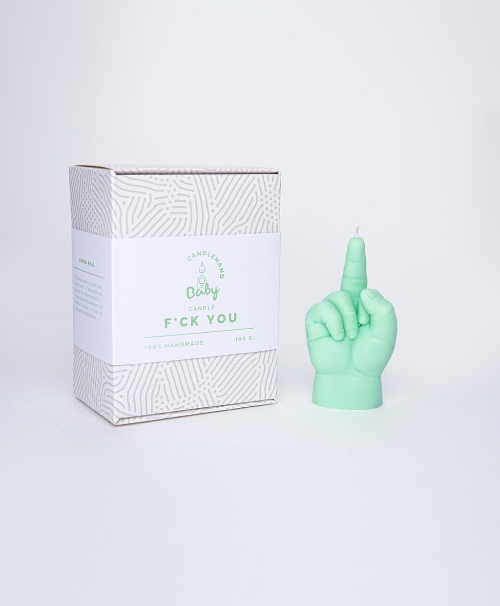 F*ck You Baby Hand Gesture Candle | Green