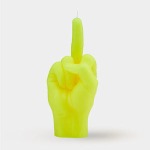 F*ck You Hand Gesture Candle | Neon Yellow