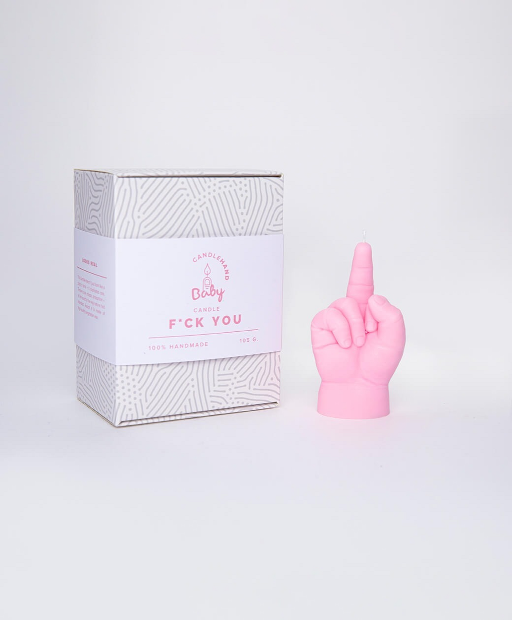 F*ck You Baby Hand Gesture Candle | Pink