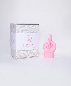 F*ck You Baby Hand Gesture Candle | Pink