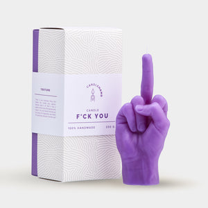 F*ck You Hand Gesture Candle | Purple