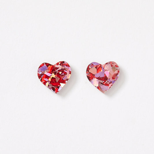 Heart Stud Earrings | Cherry