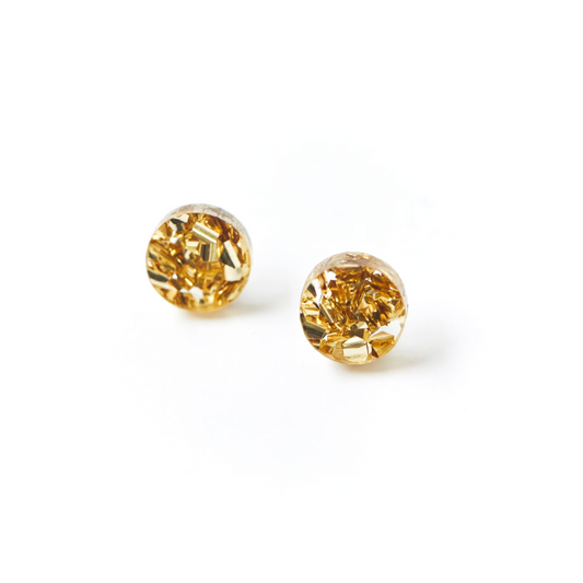 Mini Circle Studs | Gold Dust