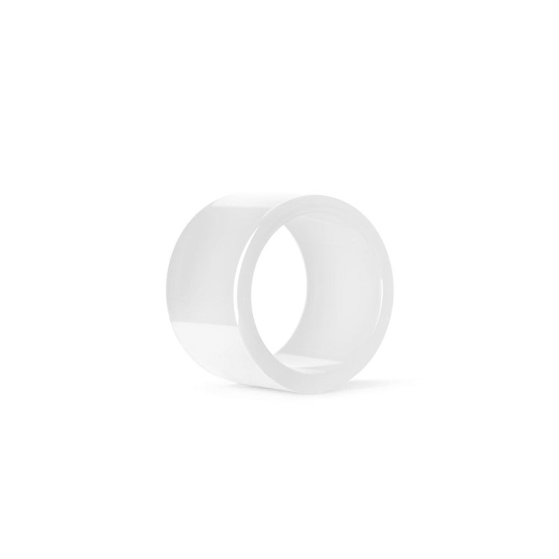 Glass Napkin Ring Set of 6  | Jade White