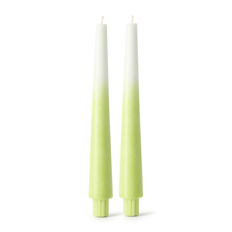 Ombre Taper Candle Set | Neon Yellow