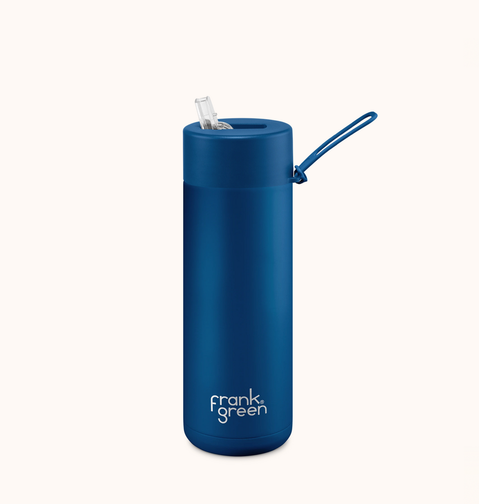 Ceramic Bottle Straw Lid | 20oz Deep Ocean