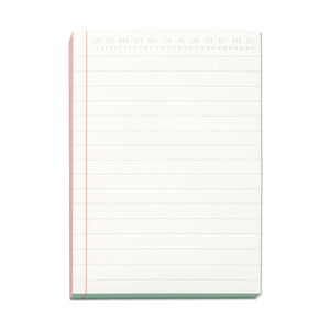 Colourblock Notepad | Green + Peach