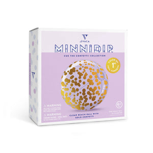 Minnidip Confetti Beach Ball | Gold