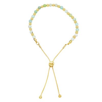 Beaded Bracelet | Gold & Amazonite