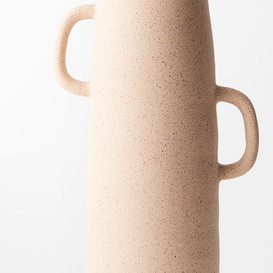 Mona Vase With Handles | Almond