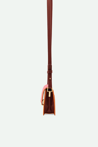 shoulder bag la promenade | vin rouge + tulip pink