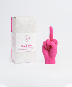 F*ck You Hand Gesture Candle | Pink