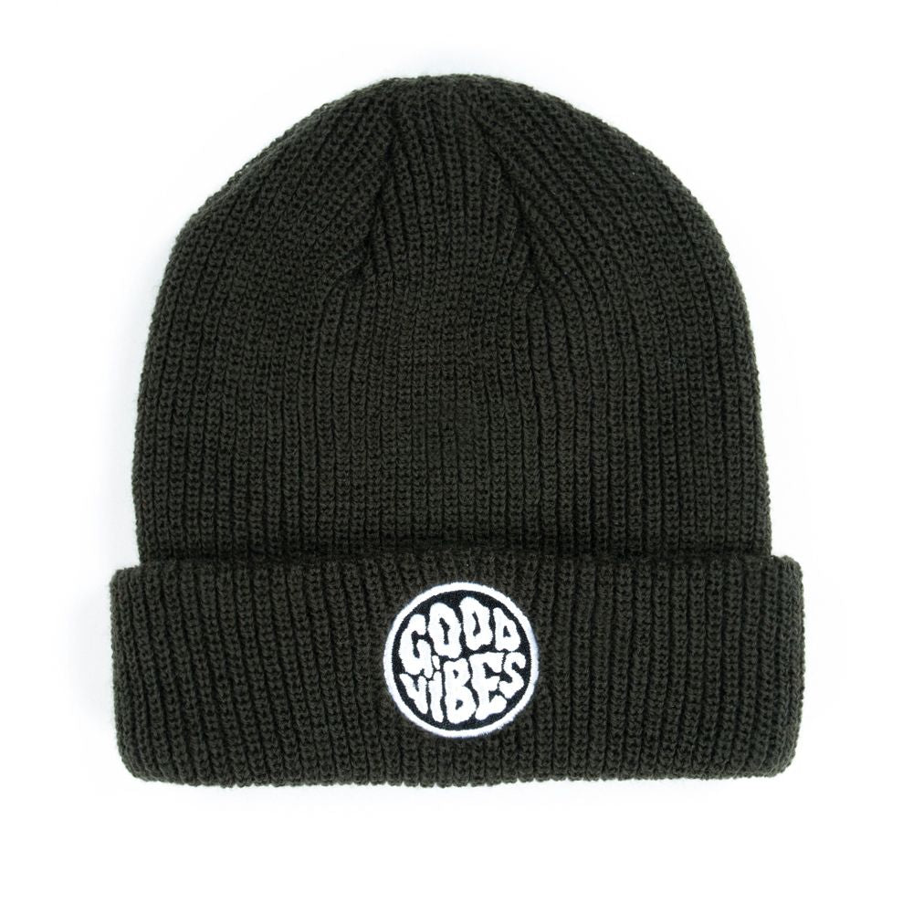 Good Vibes Beanie | Forest Green