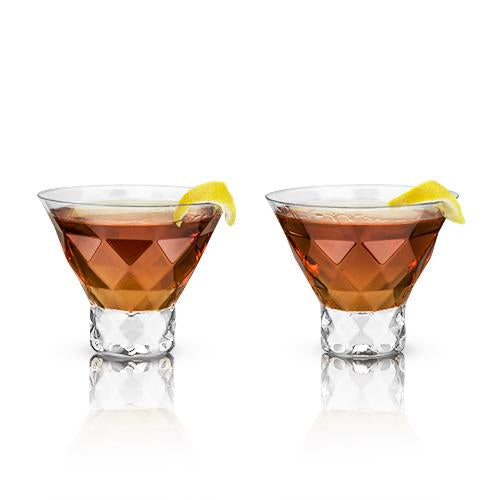 Raye: Gem Crystal Martini Glasses | Set of 2