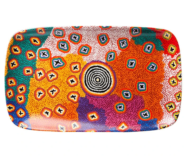 Aboriginal Art Bone China Plate | Various Colours