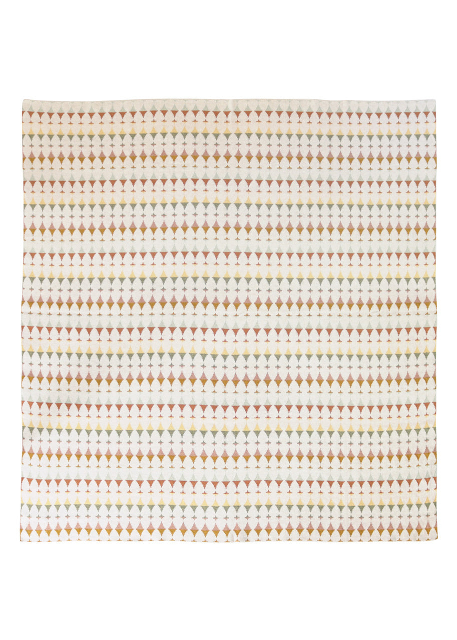 Egyptian Cotton Blanket | Rain | Terracotta