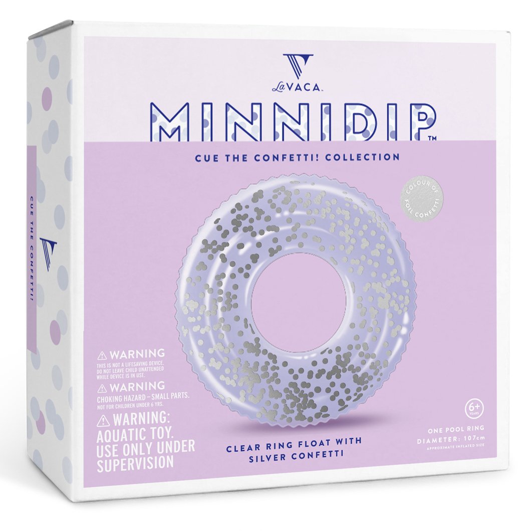 Minnidip Cue The Confetti Ring Float | Silver